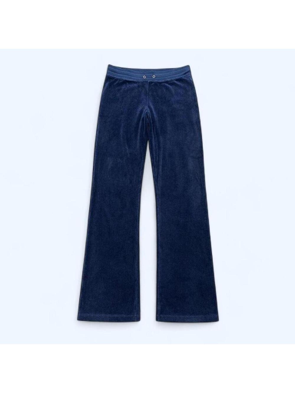 Juicy Couture Y2K navy velour flare pants low rise track pants Size XL 💙